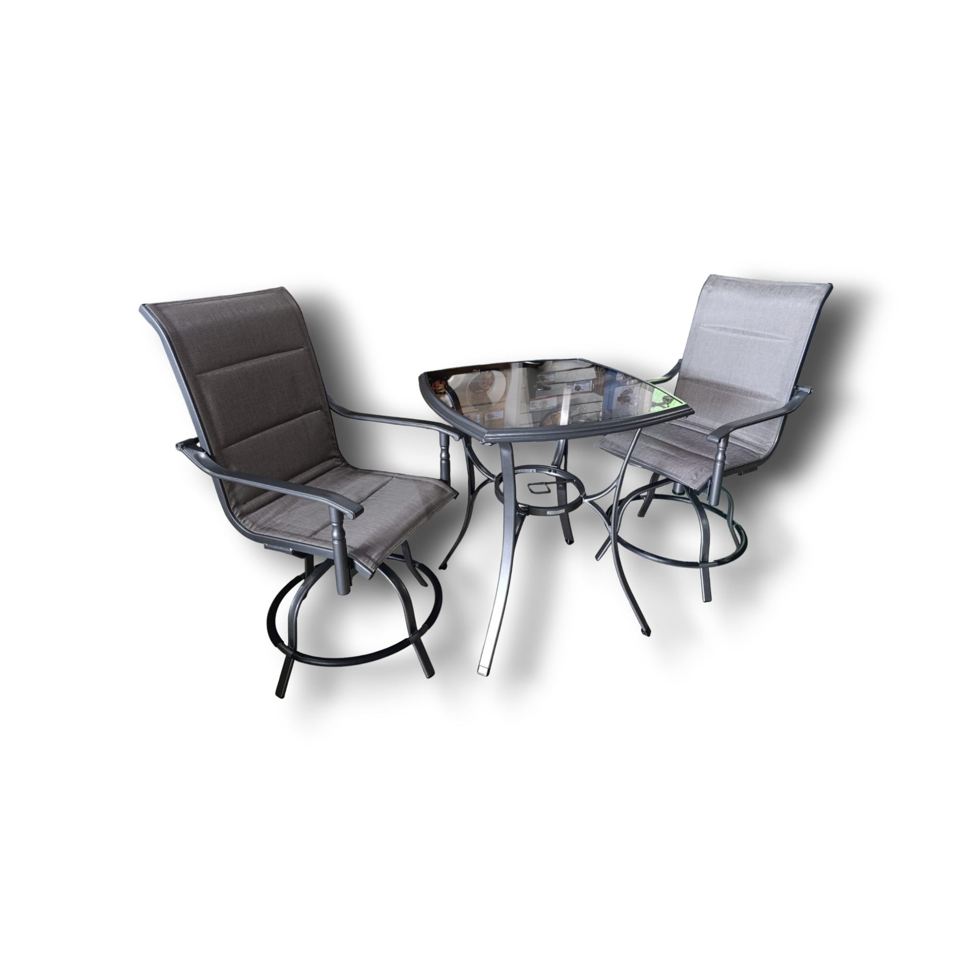 JUEGO DE COMEDOR CON SILLAS GIRATORIAS TAL1022