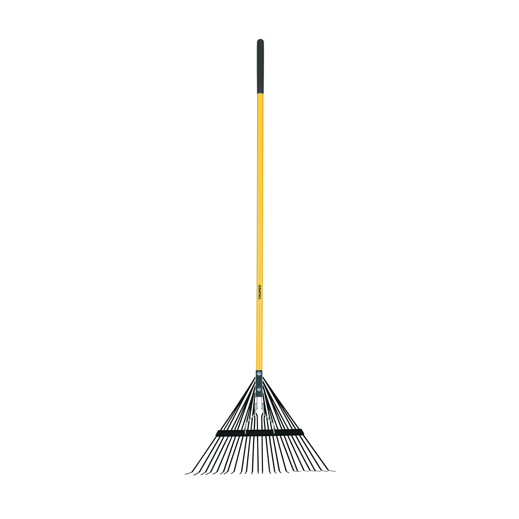Escoba metálica para jardín, recta, 24 dientes, mango 54"