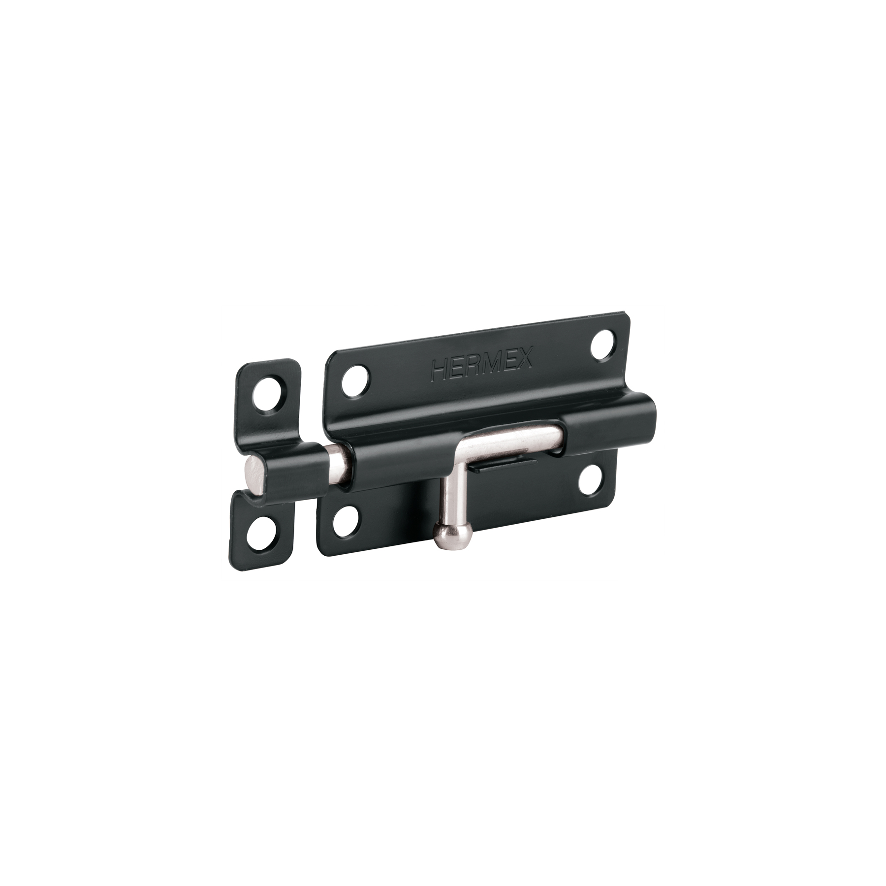 Pasador de barril 4" de acero acabado negro, HERMEX