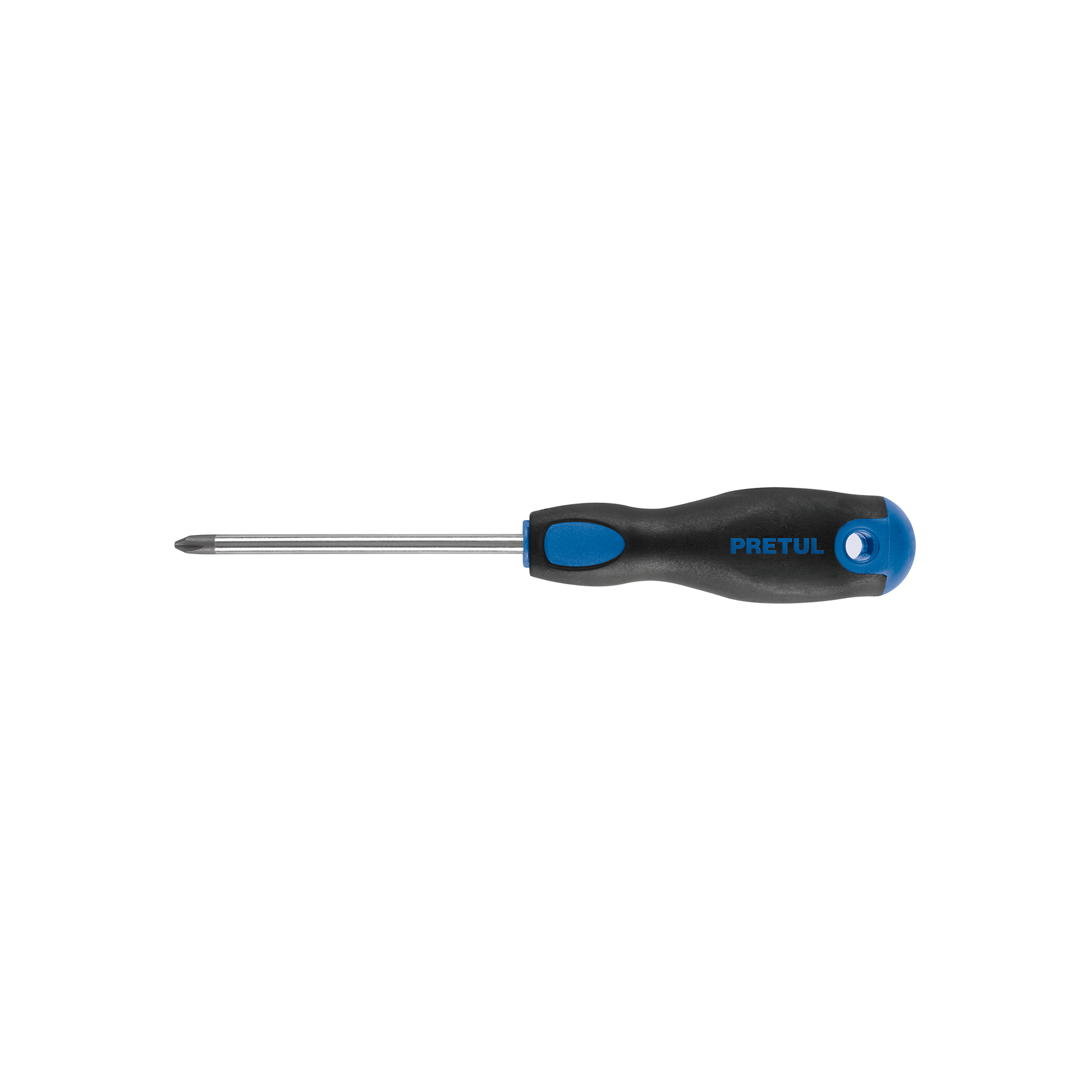 Desarmador de cruz 1/4" x 4" mango Comfort Grip, PRETUL