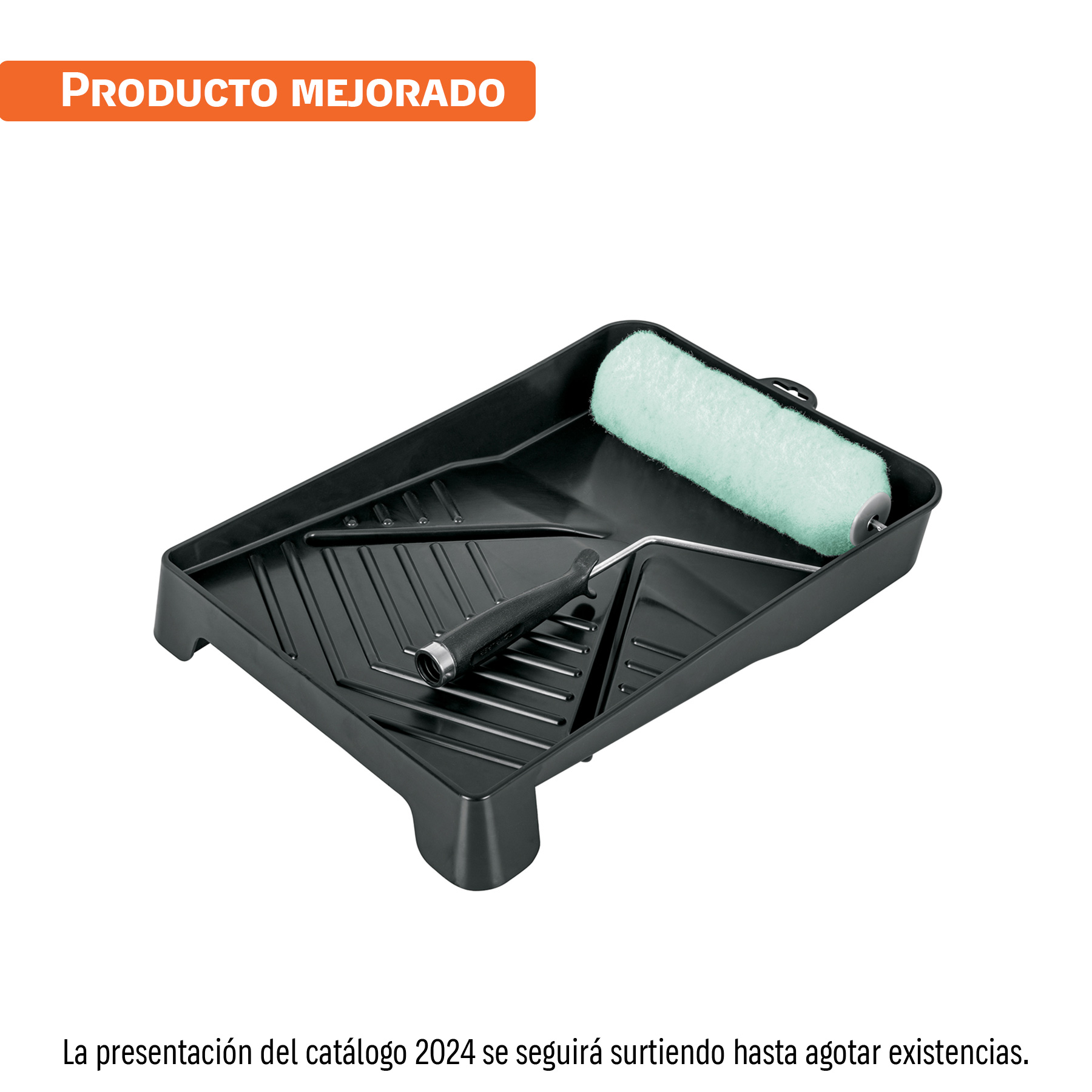 Kit de rodillo para pintar, 9" (maneral, charola y felpa)