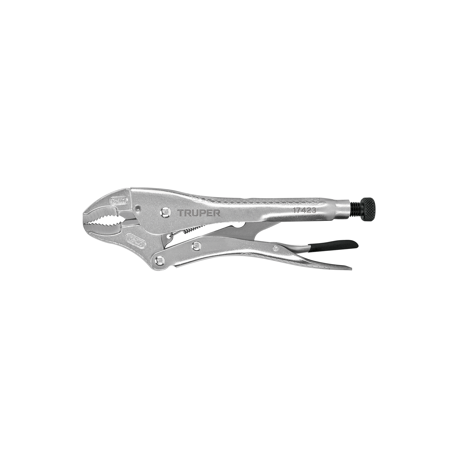 Pinza de presión 10" mordaza curva, TRUPER