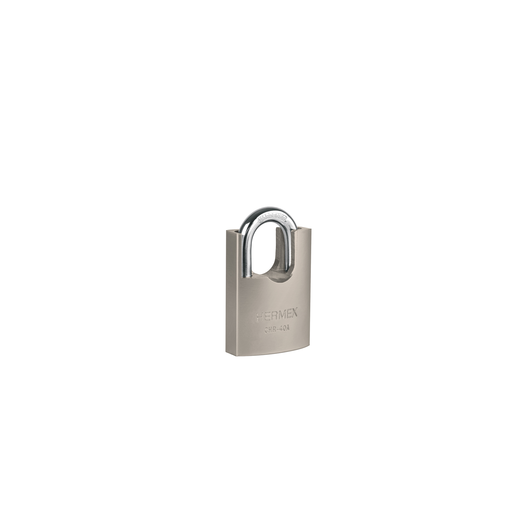 Candado de hierro 40 mm con coraza, llave de disco, HERMEX