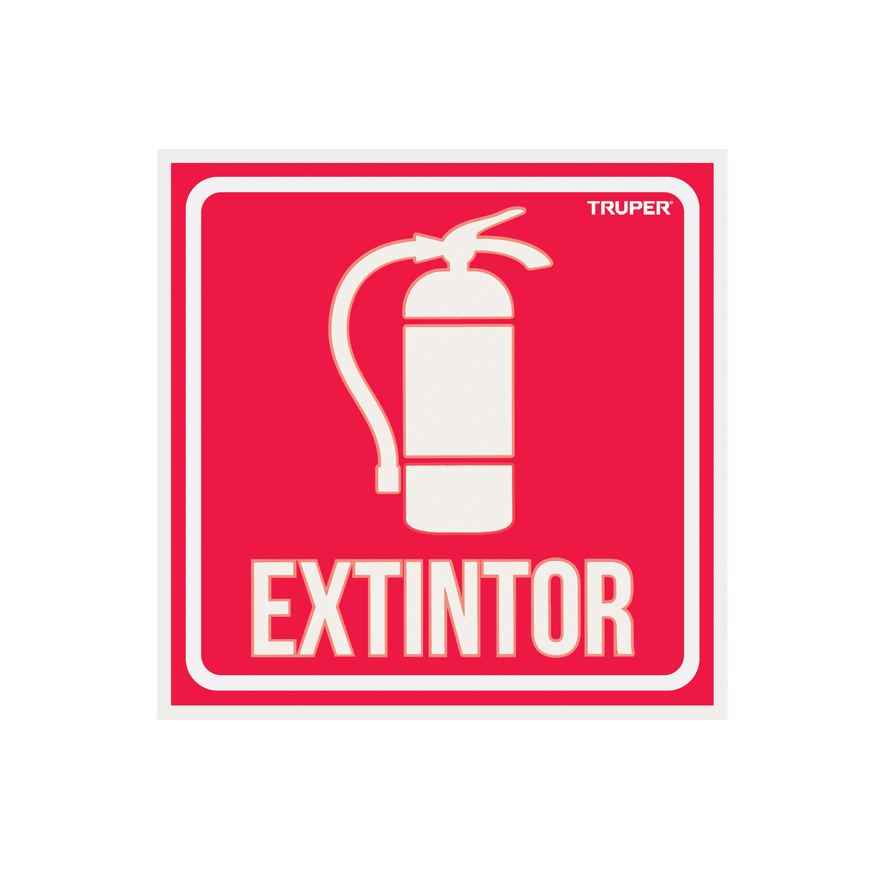 Letrero de señalización "EXTINTOR", 19 x 19 cm, TRUPER