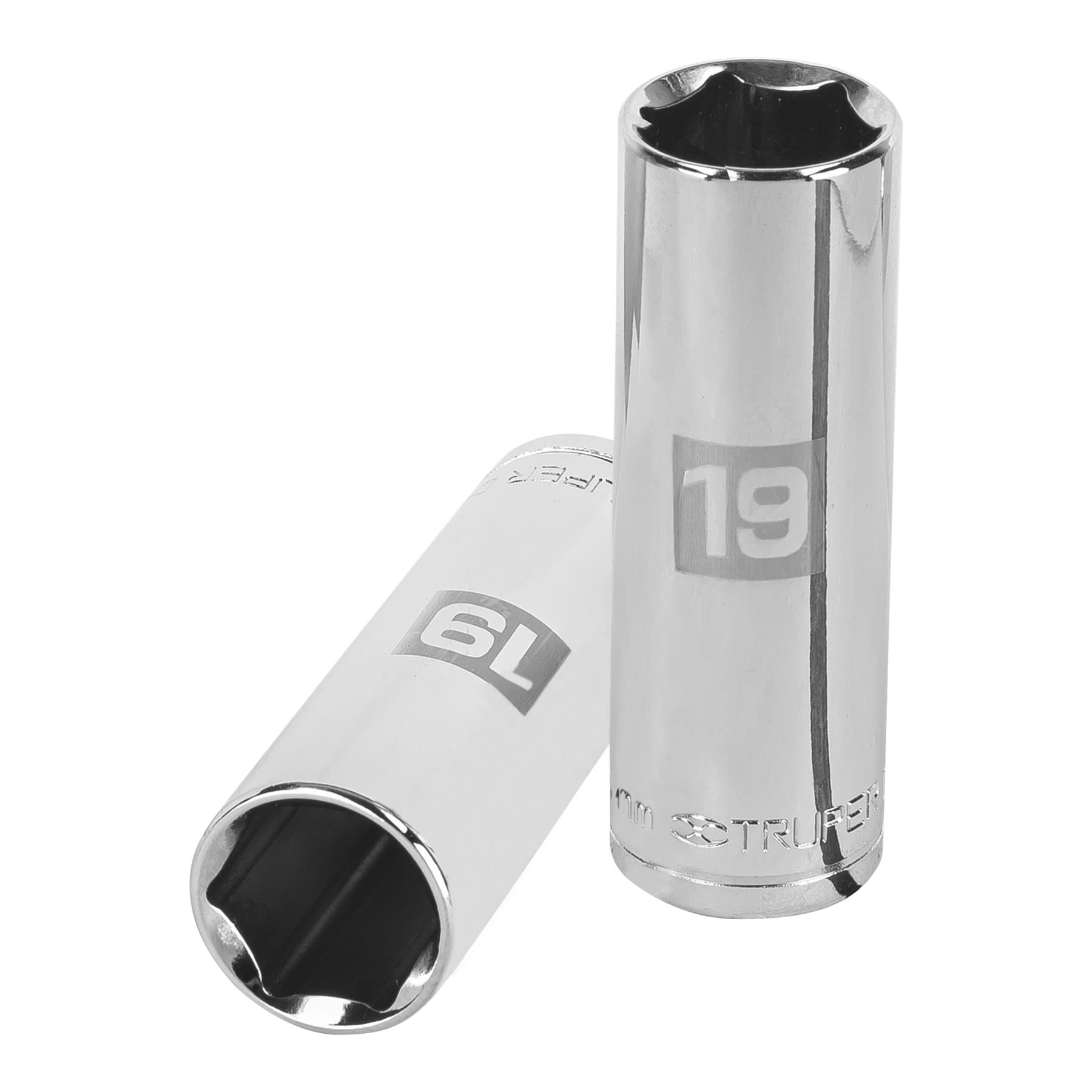 Dado largo de 19 mm, 6 puntas, cuadro 1/2", TRUPER