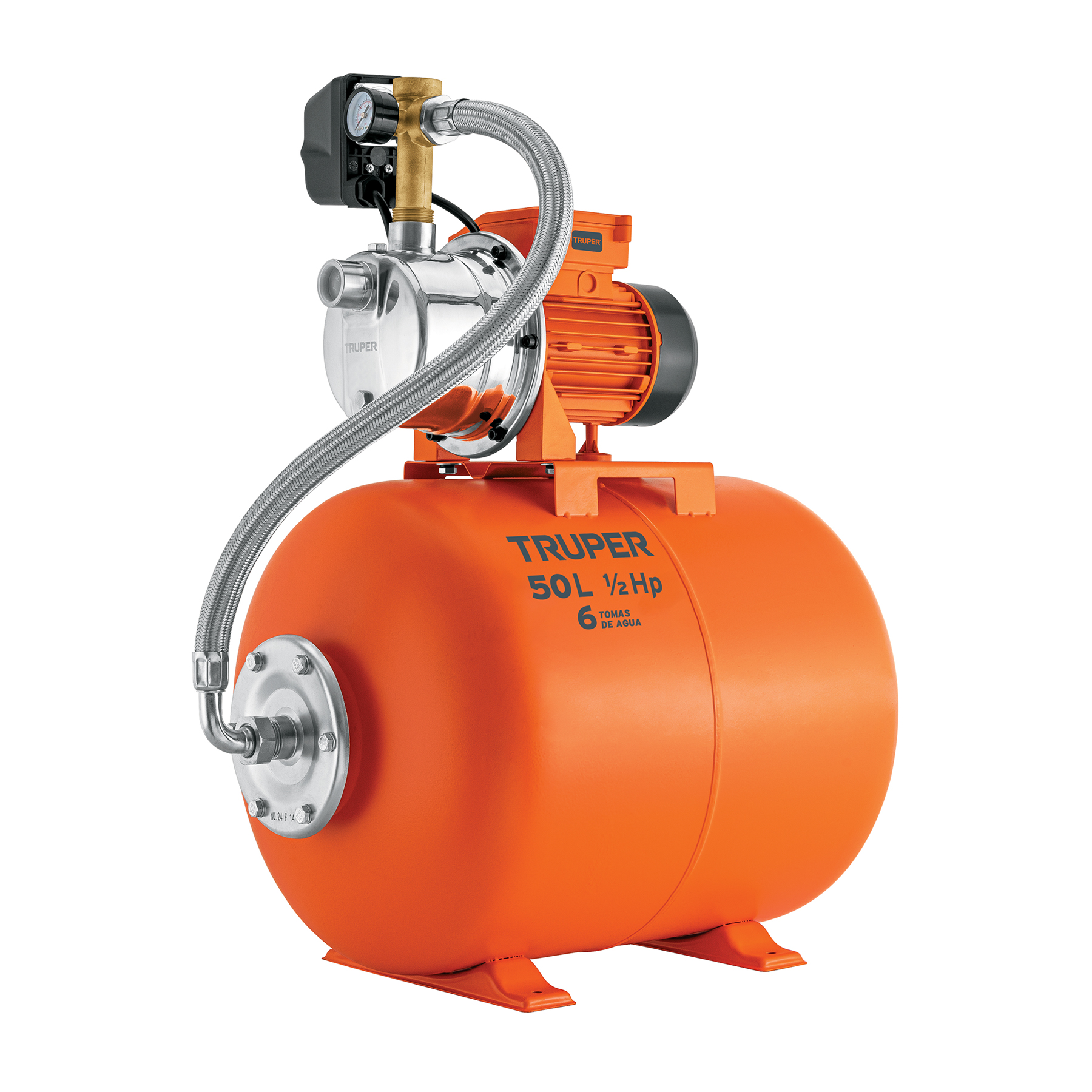 Equipo hidroneumático 50L, jet inoxidable 1/2 HP, TRUPER
