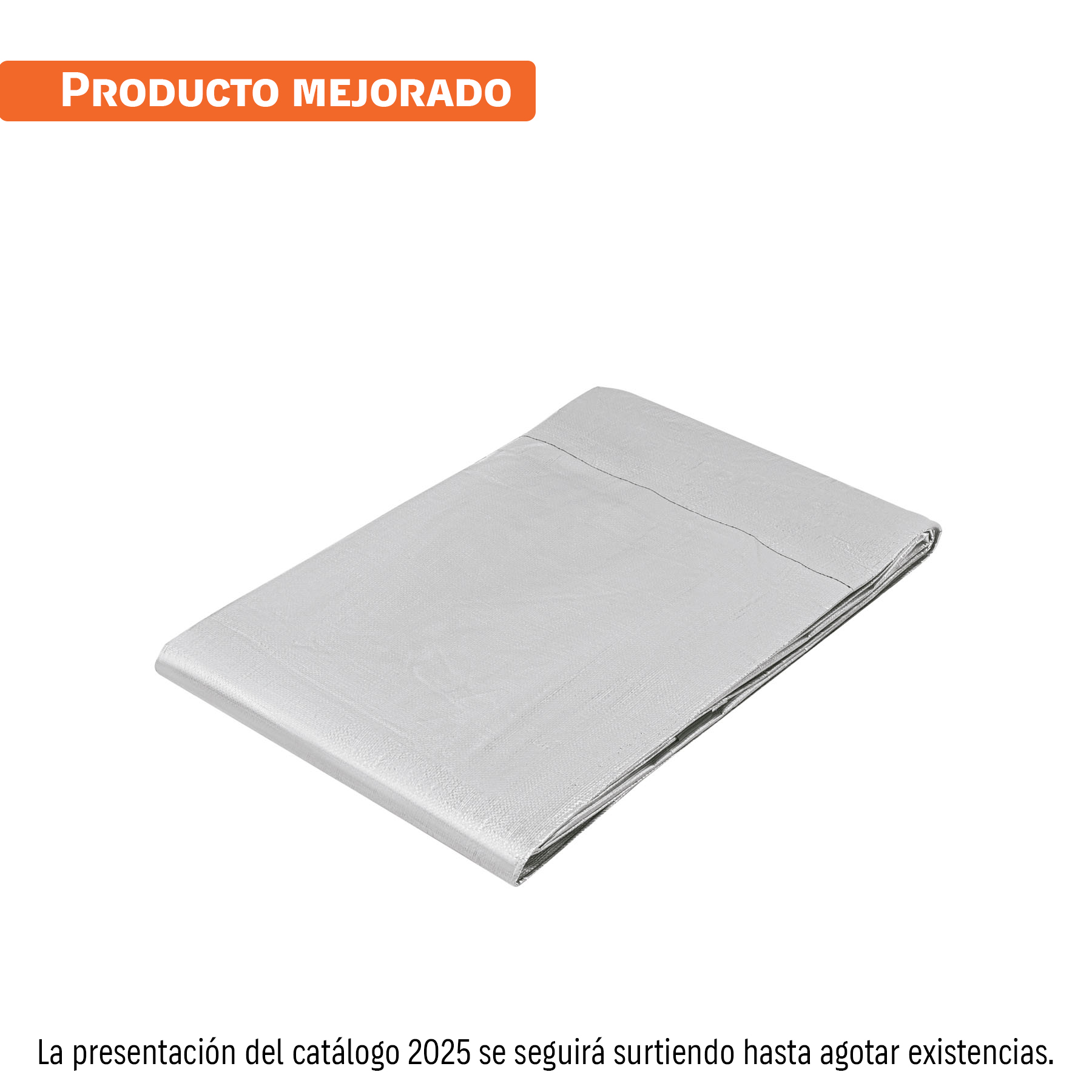 Lona de polietileno reforzada 3 x 5 m, gris, 180g/m2, TRUPER