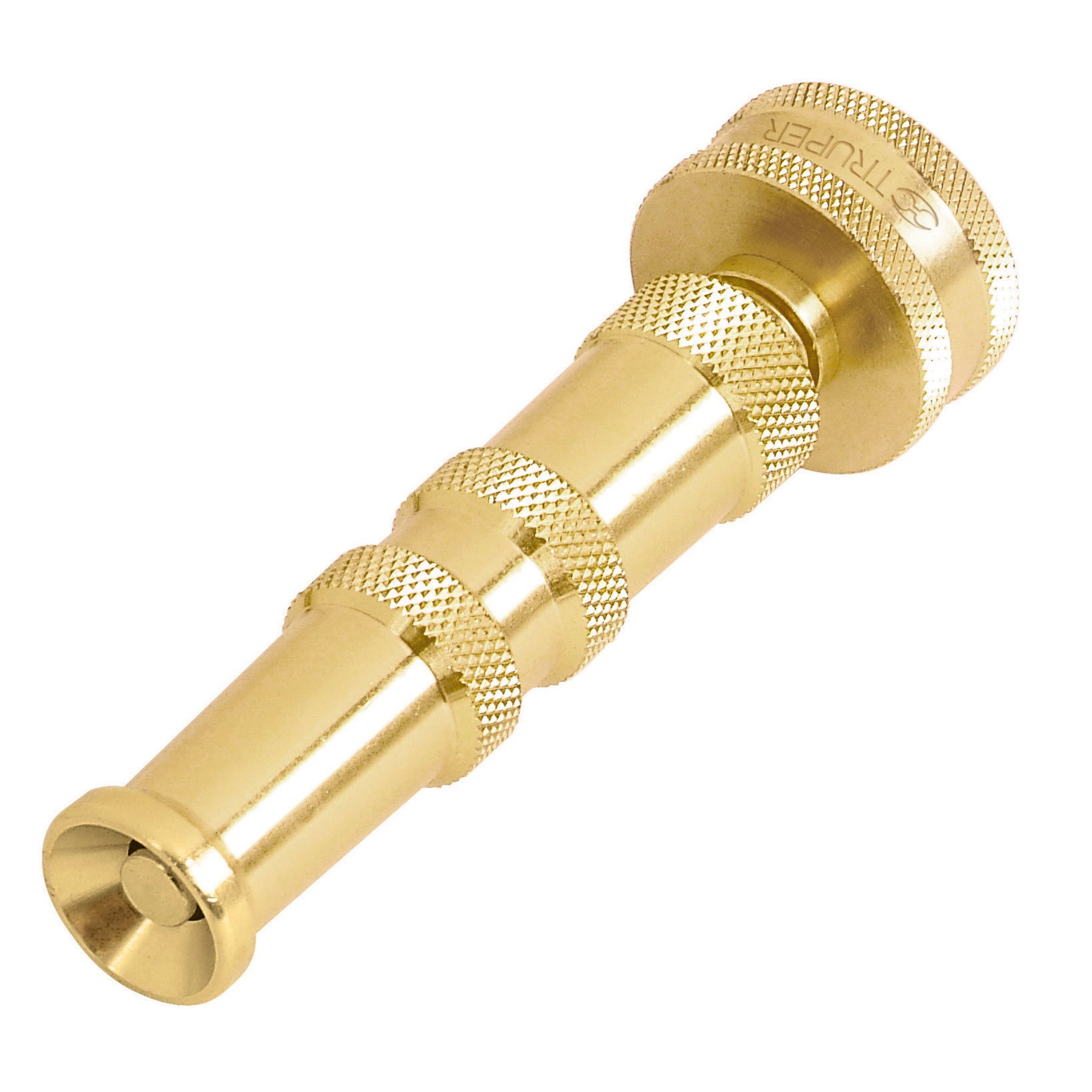 Chiflón 4" de latón maquinado para manguera, TRUPER