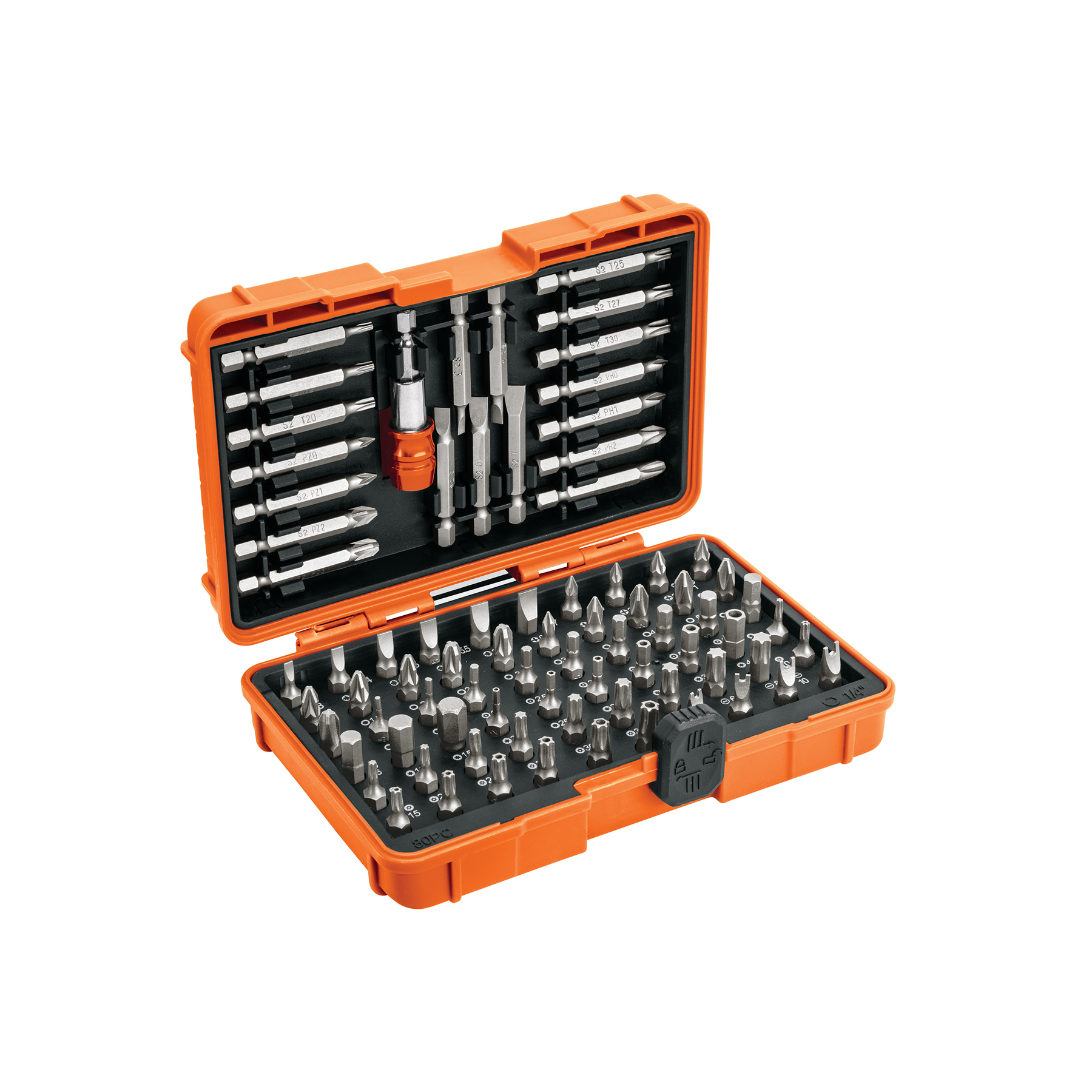 Juego de puntas mixtas 1" y 2", 80 piezas, TRUPER EXPERT