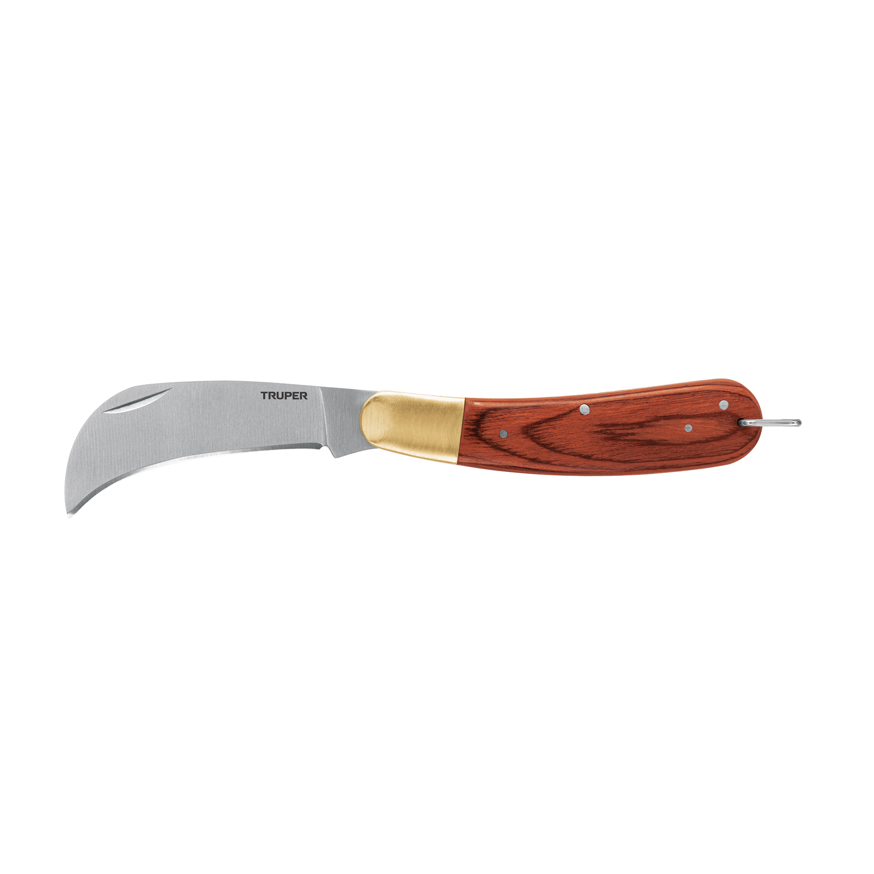 Cuchillo abatible 8" para electricista mango madera, TRUPER