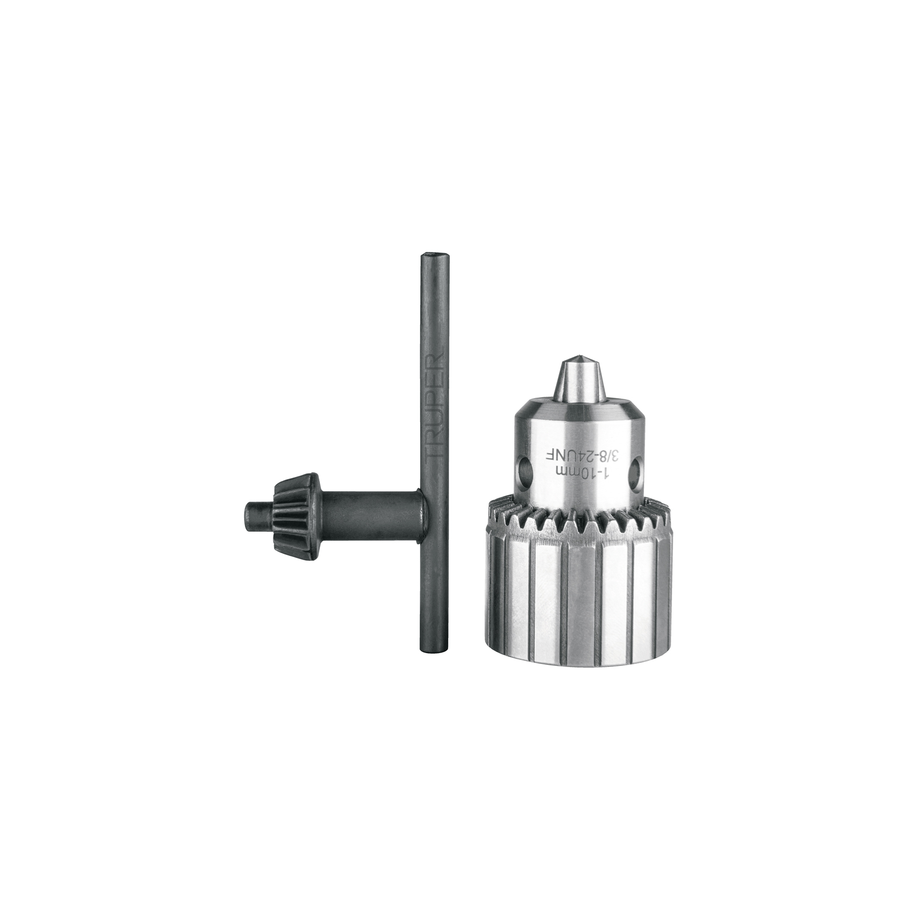 Broquero 3/8" con llave, cuerpo estriado, TRUPER EXPERT