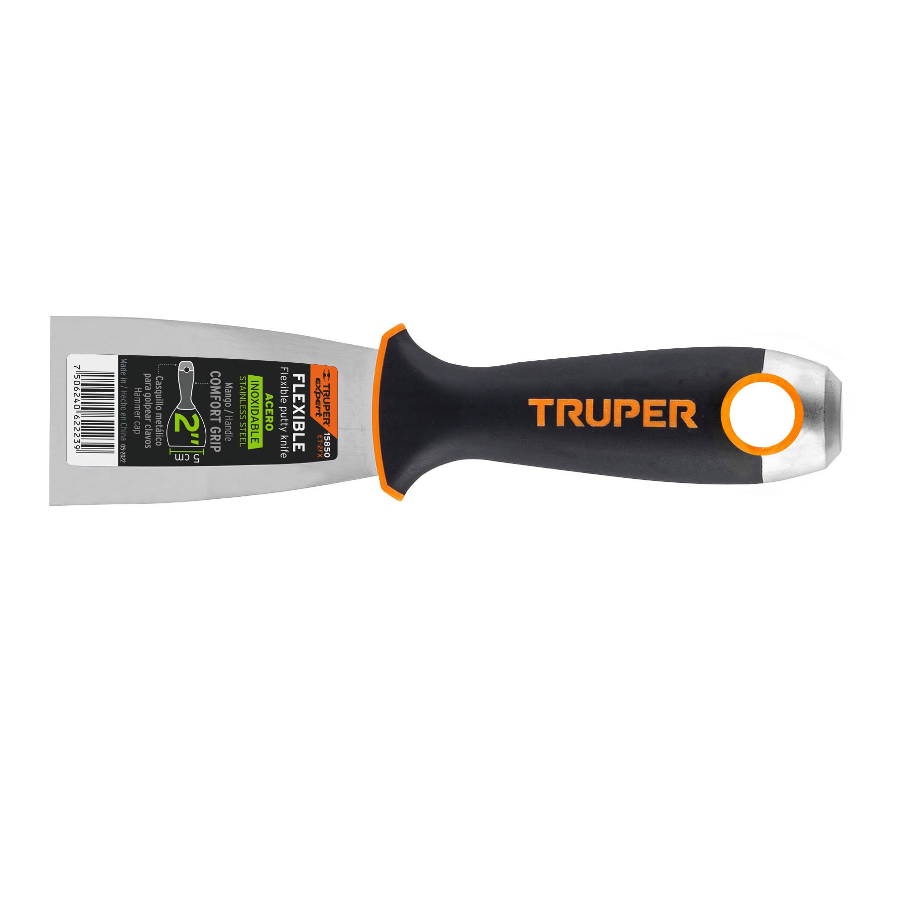 Espátula flexible 2" acero inoxidable, Comfort Grip, EXPERT