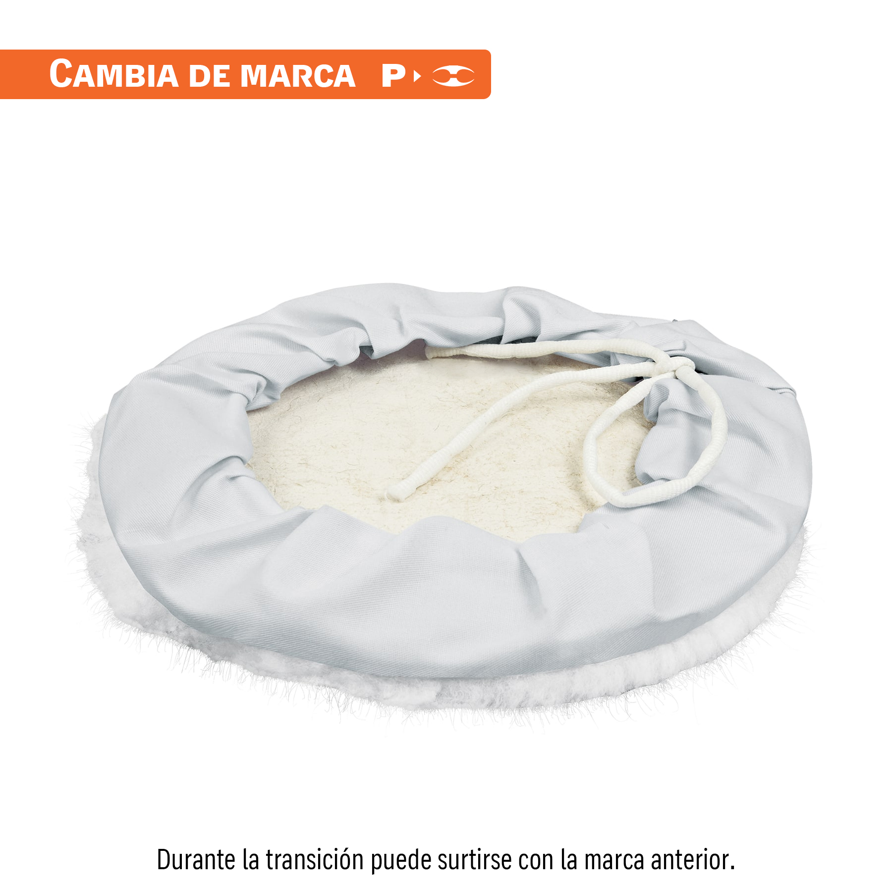 Borla para pulir de lana de 10" con jareta, PRETUL