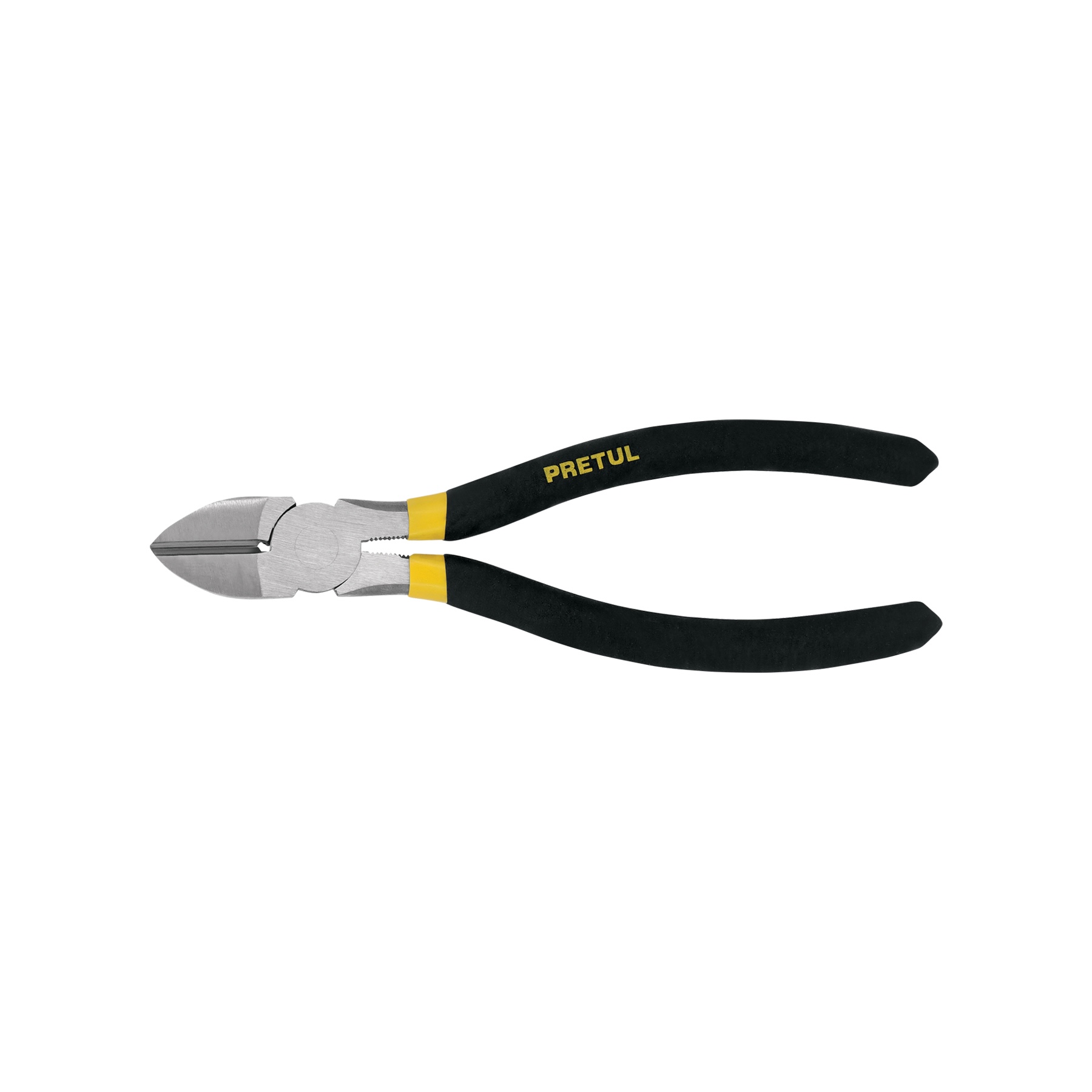 Pinza de corte diagonal 7" mango de PVC, PRETUL