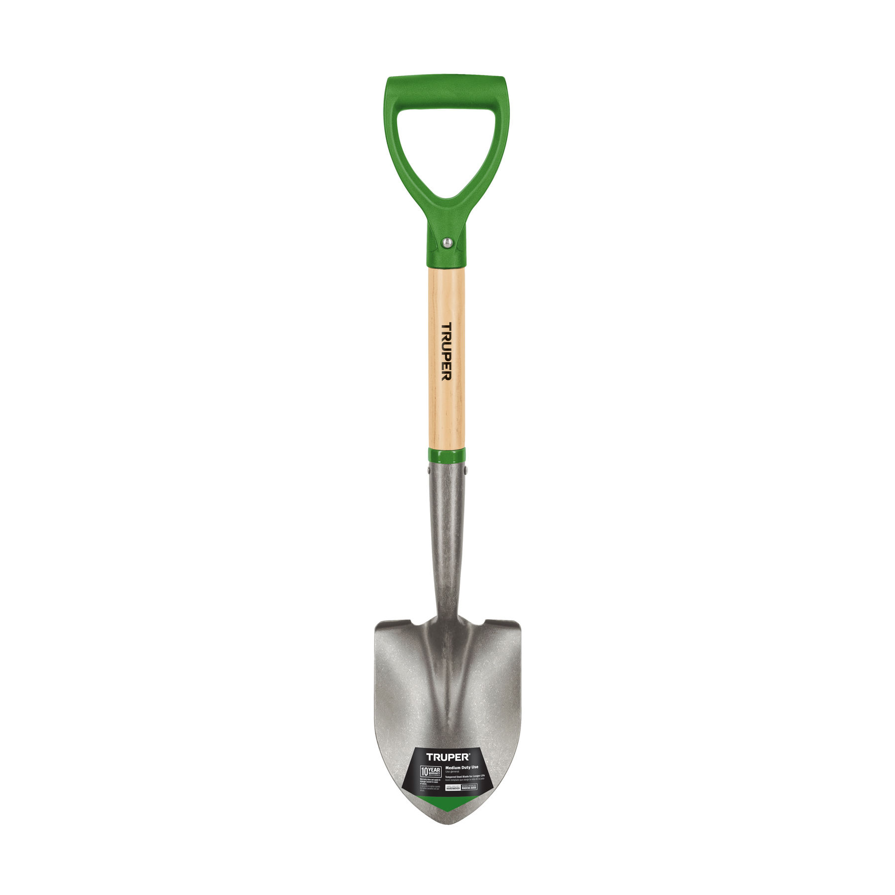 Pala cajuelera redonda, puño "D" mango de madera, TRUPER
