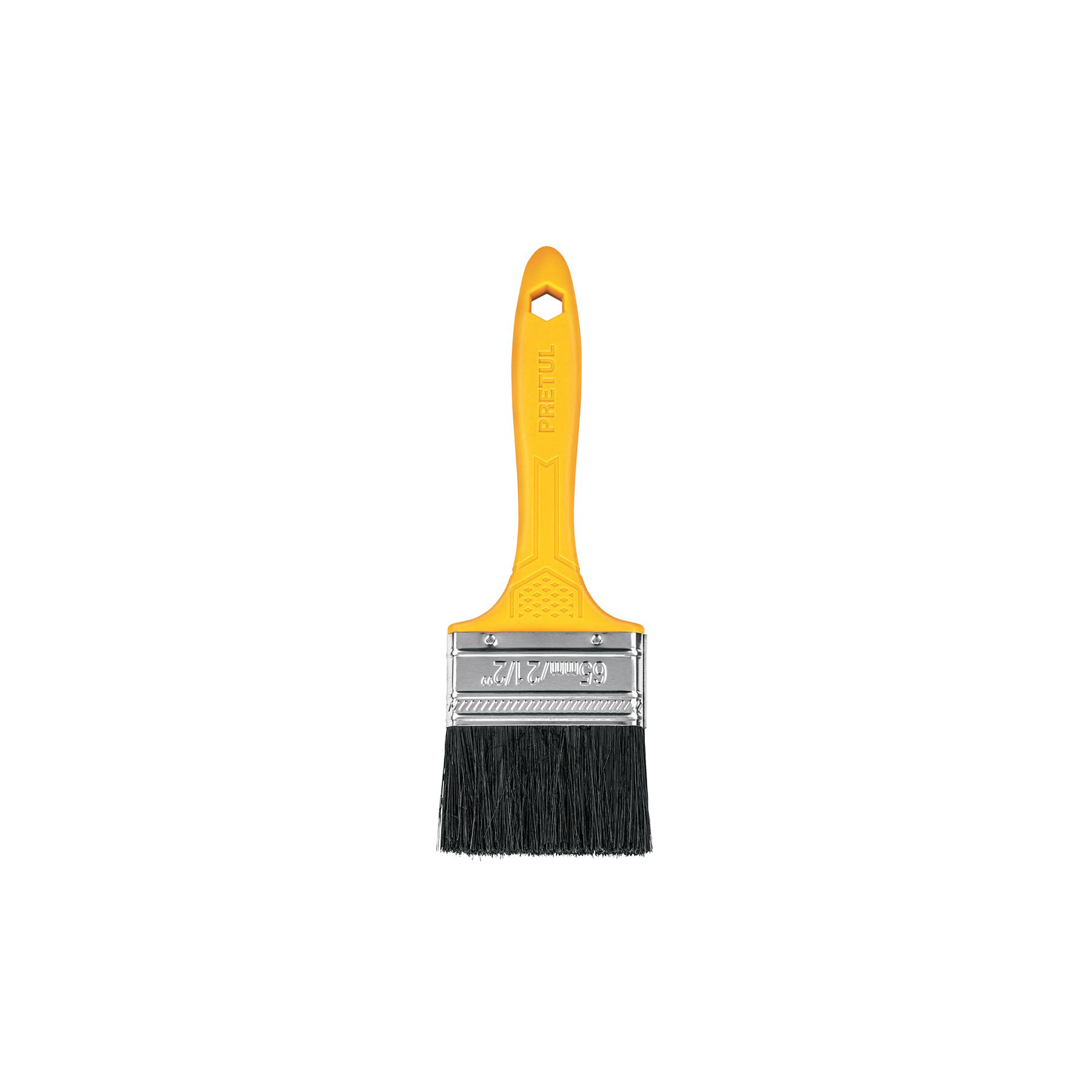 Brocha uso general de 2-1/2" con mango de plástico, PRETUL
