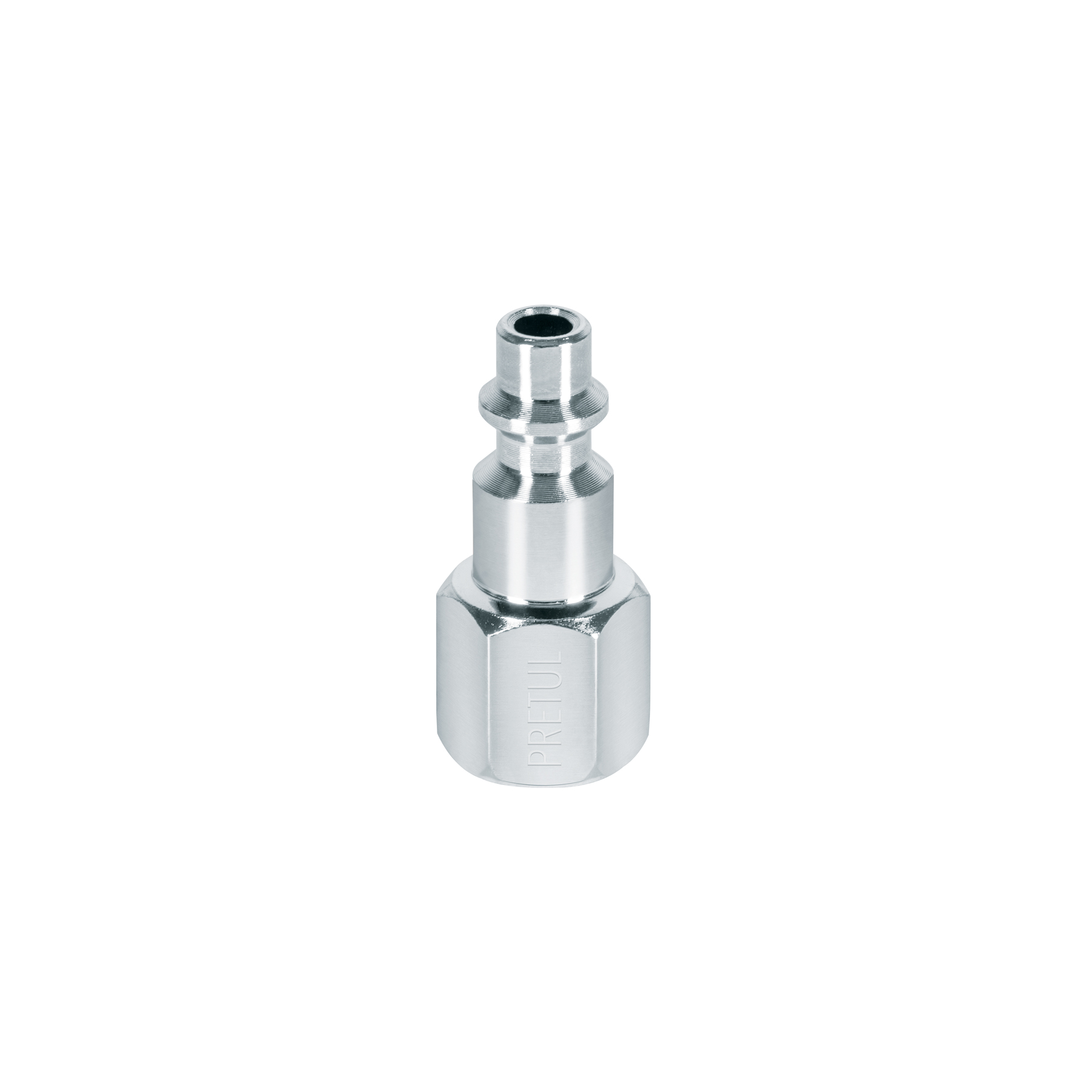 Conector rápido de acero, hembra, cuerda 1/4" NPT, PRETUL