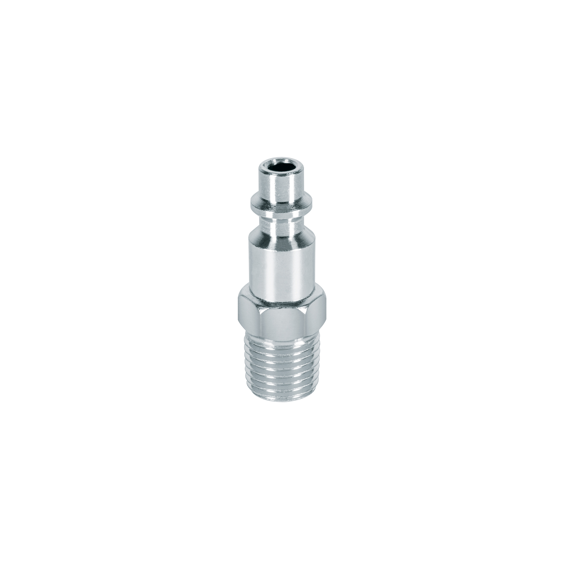 Conector rápido de acero, macho, cuerda 1/4" NPT, PRETUL