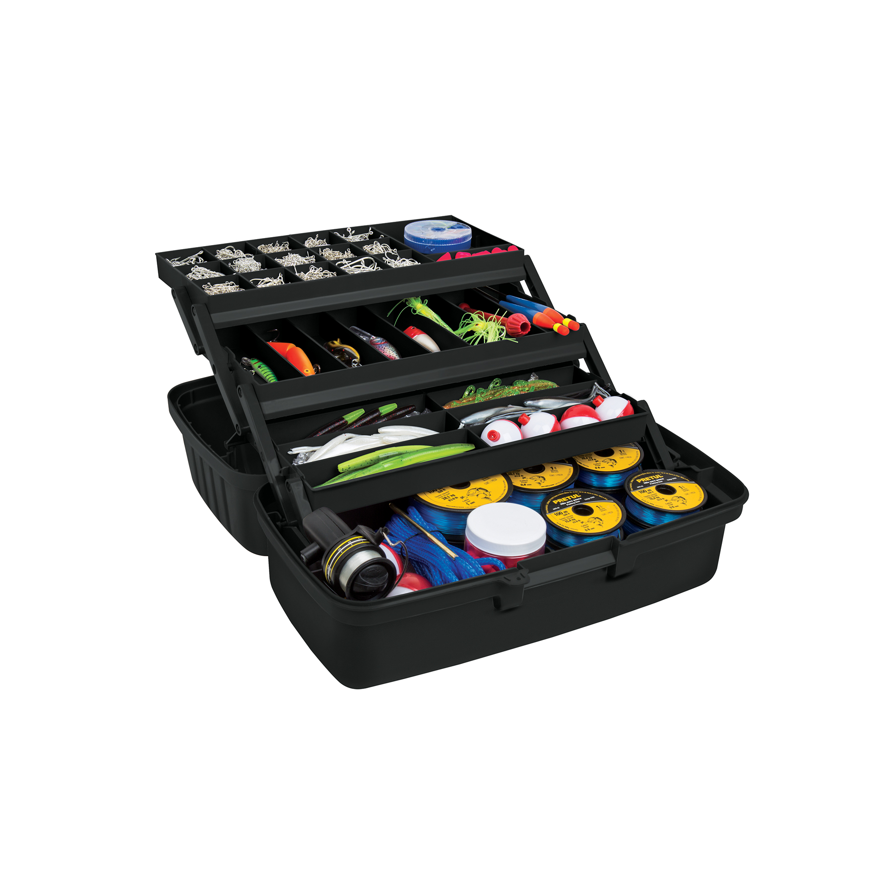 Caja para pesca de 16" con 3 bandejas deslizables, TRUPER