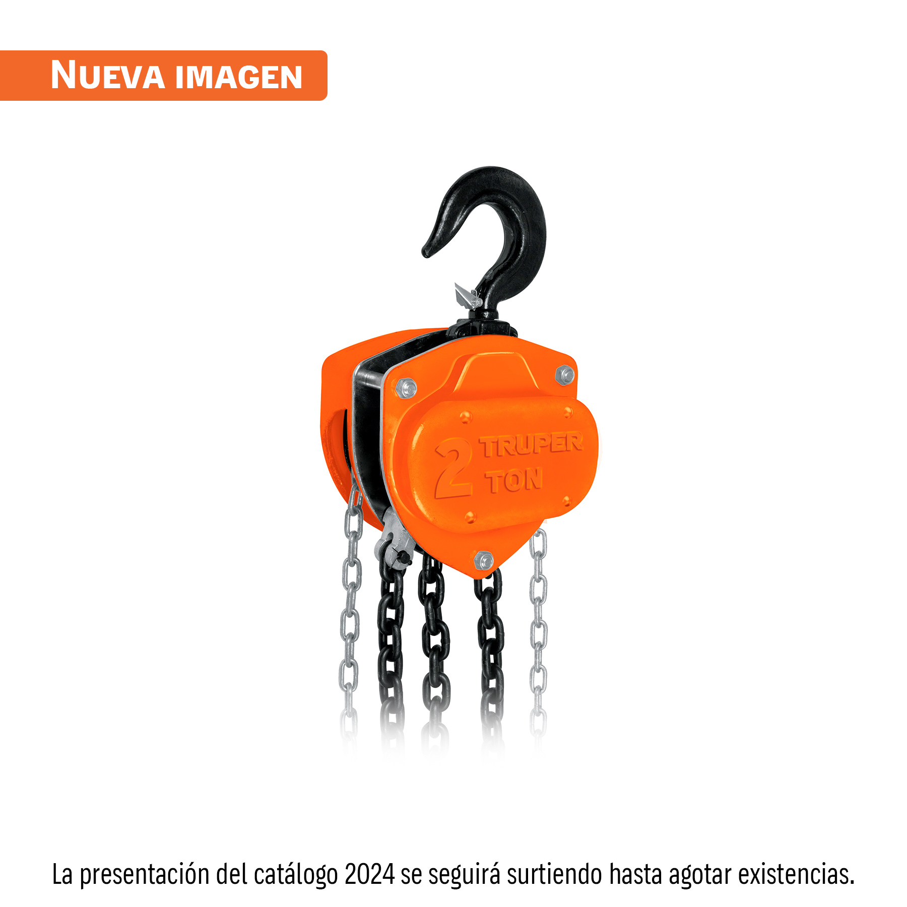 Tecle manual Polipasto de cadena de 2 ton, TRUPER