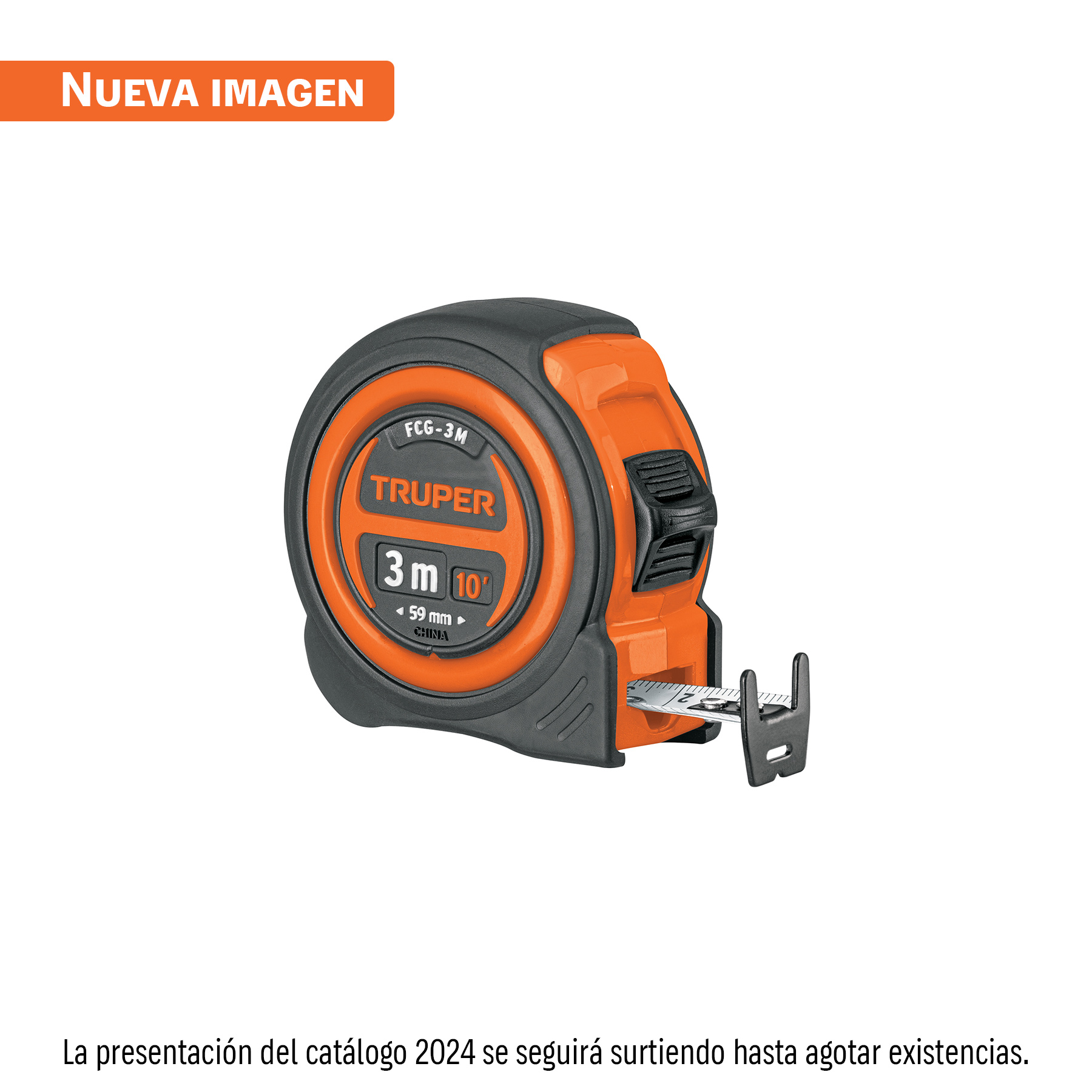 CINTA METIC 3m COMPACTA C/GRIP 3M FCG-3M TRUPER 12771