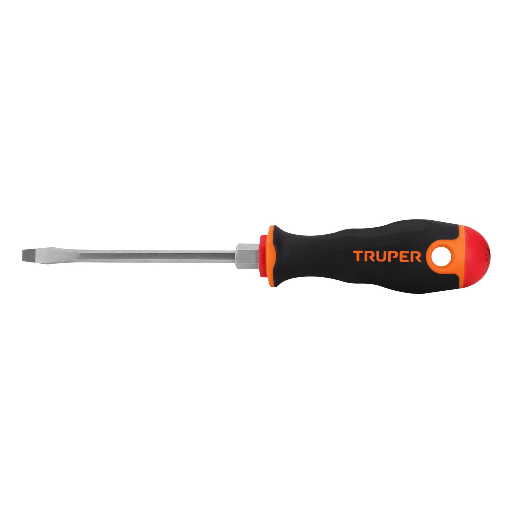 Desarmador plano 3/16" x 4" mango Comfort Grip, TRUPER