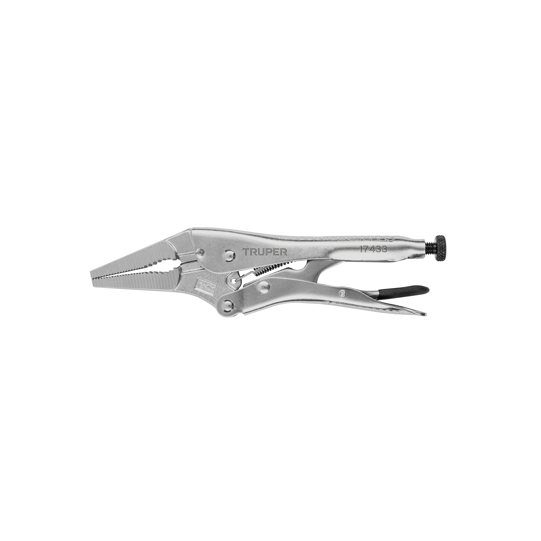Pinza de presión 9", punta larga, TRUPER