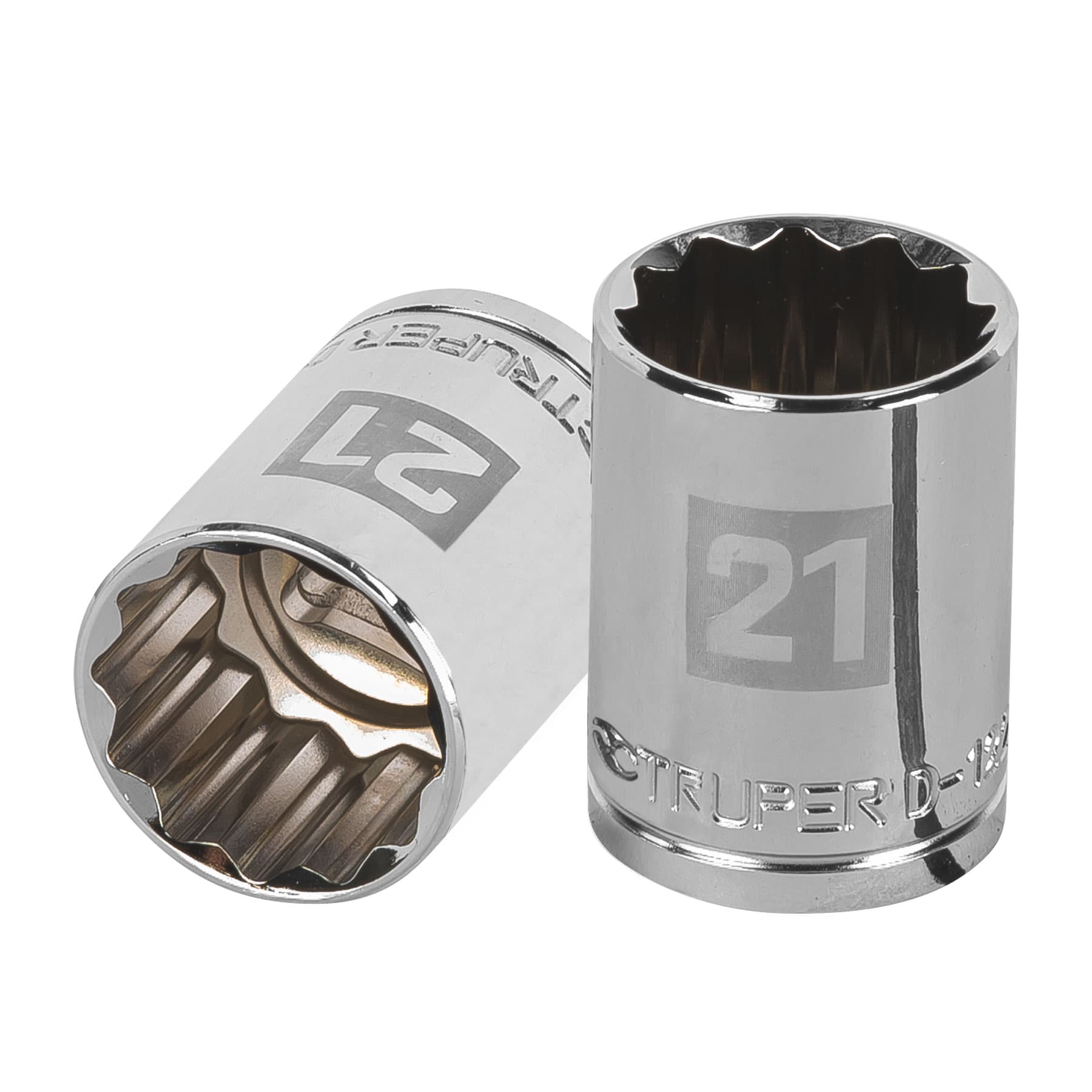 Dado de 21 mm, 12 puntas, cuadro 1/2", TRUPER