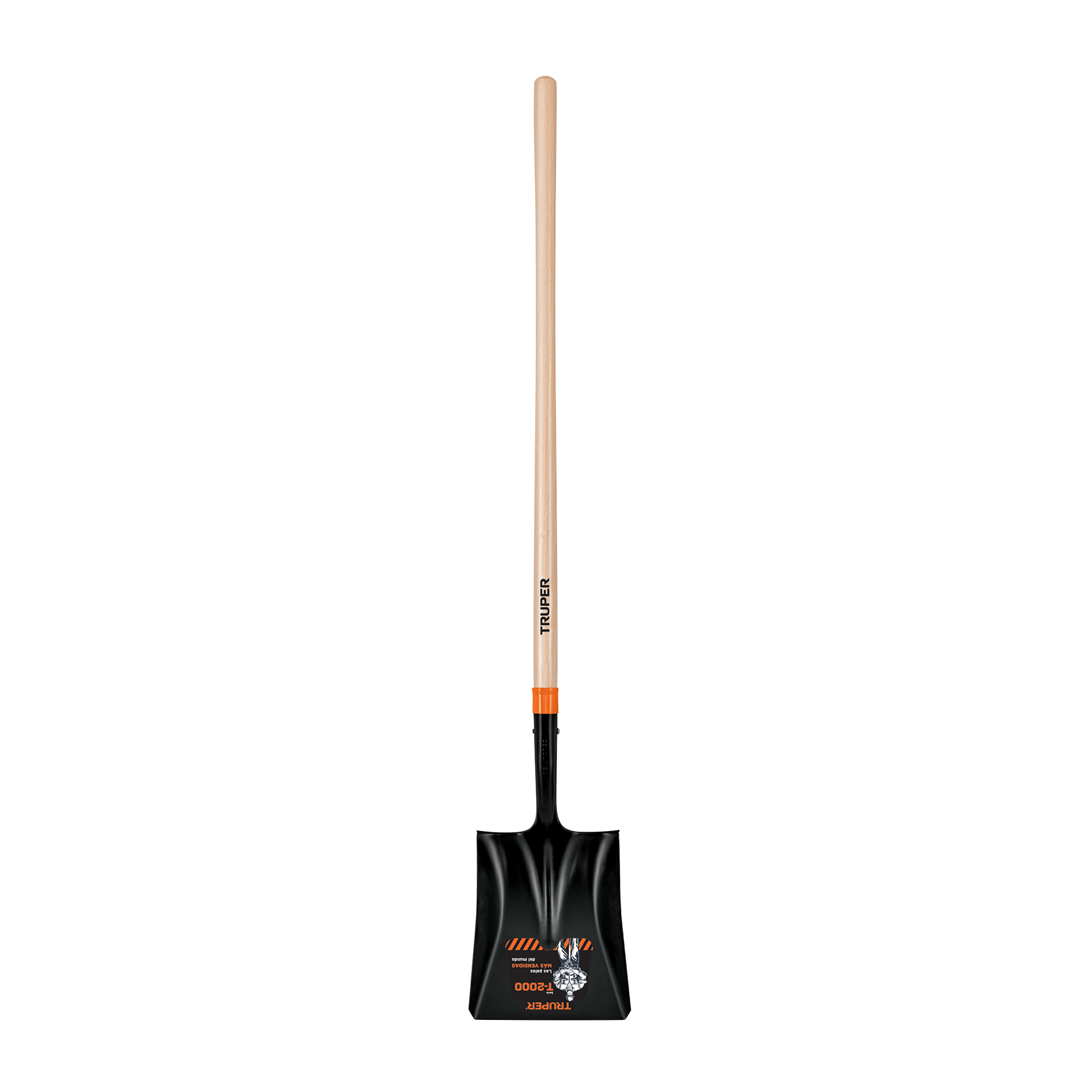 Pala cuadrada T-2000, mango largo 45", TRUPER
