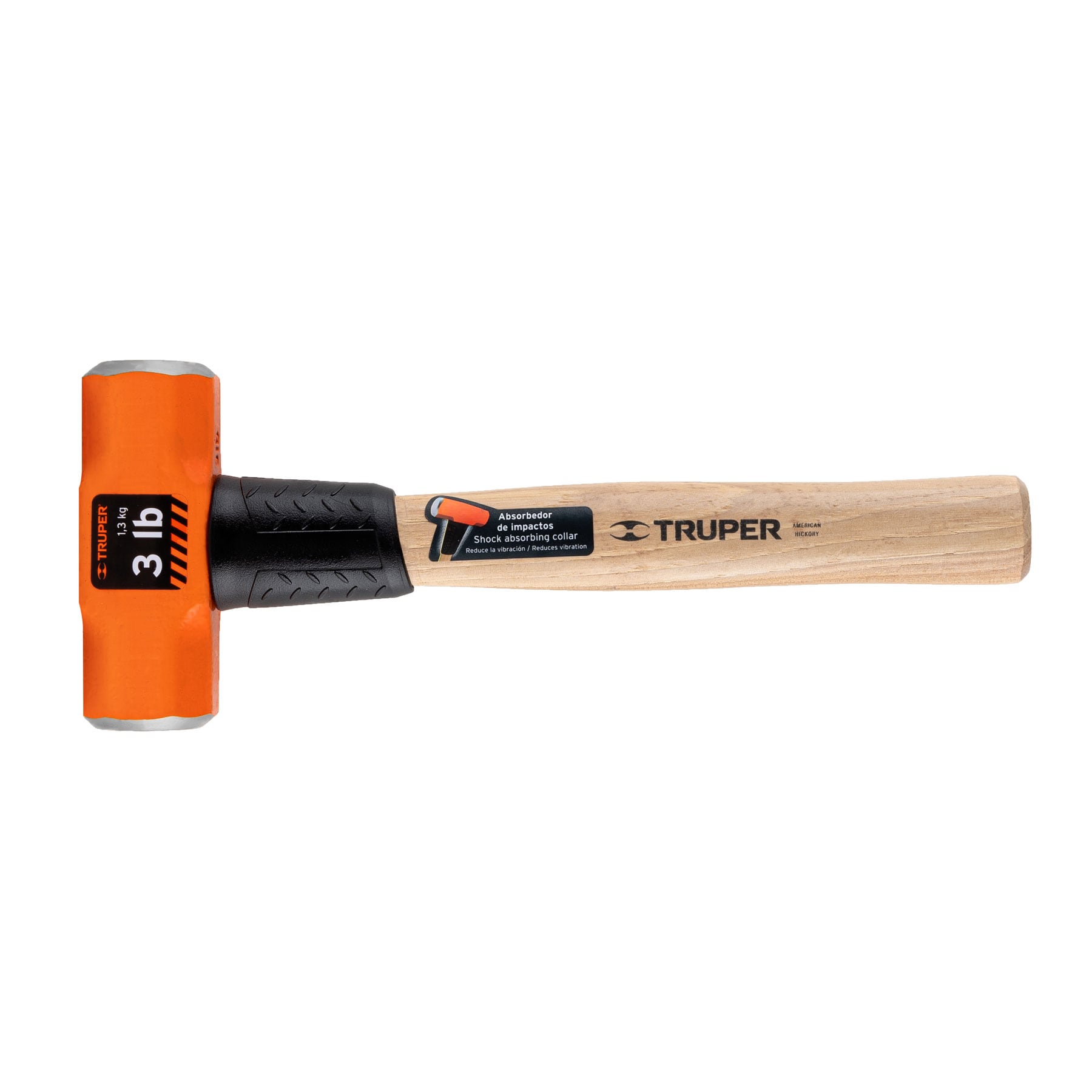 Marro octagonal 3 lb, mango de madera 12", TRUPER