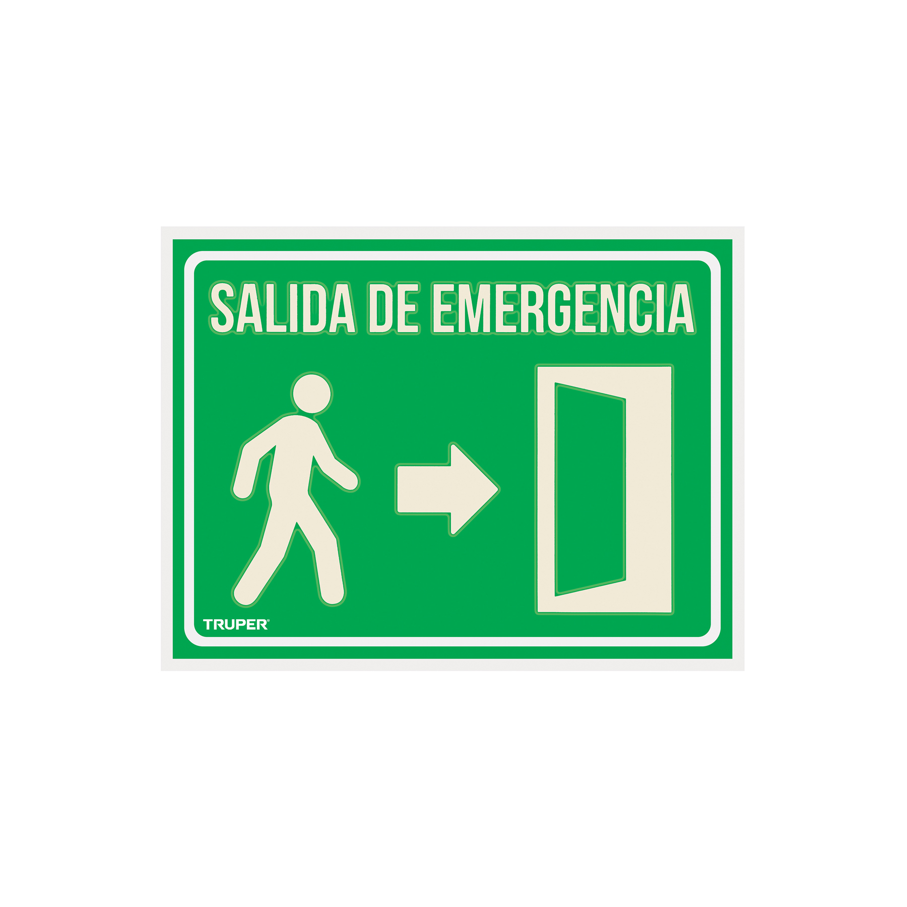 Letrero de señalización "SALIDA DE EMERGENCIA", 21 x 28 cm