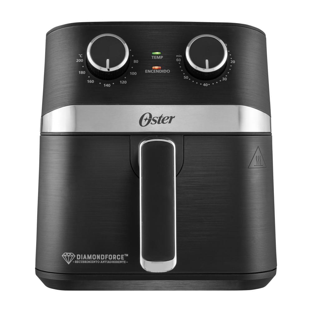 Oster® Freidora de Aire Manual, Recubrimiento Oster® DiamondForce, 4L de Capacidad, con Controles de Tiempo y Temperatura, CKSTAF401MDF