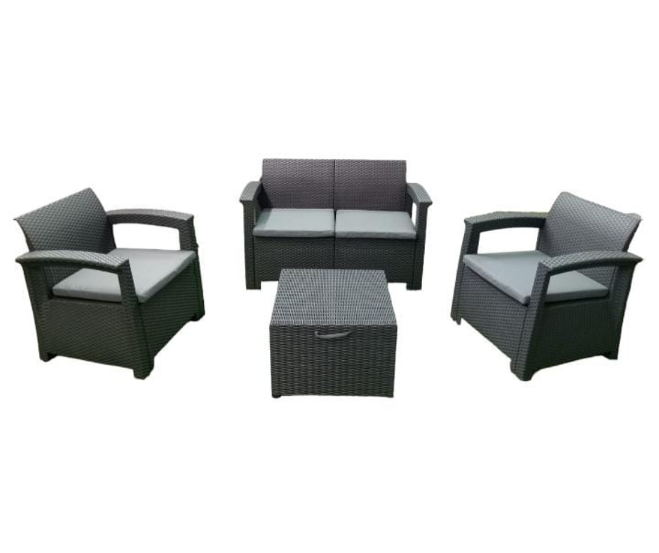 JUEGO TERRAZA PLASTICO 4PCS OUTTER HL-4S-18032