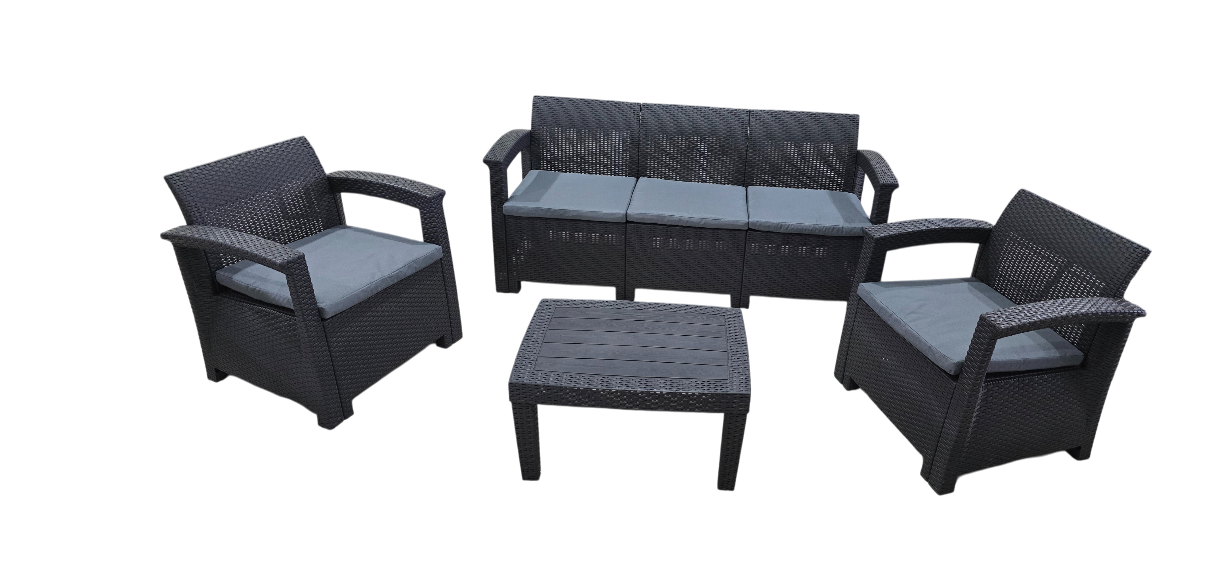 JUEGO DE  TERRAZA 5 PLAZAS PLASTICO PLA12301