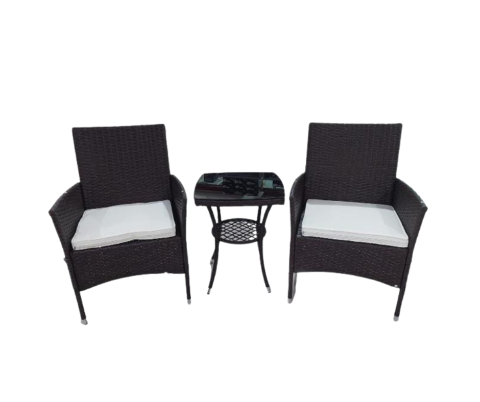 JUEGO TERRAZA 3 PIEZAS. MESITA PEQUEÑA, 2 SILLAS OUTTER SE1234